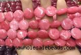 CCN5881 15 inches 15mm flat round candy jade beads Wholesale