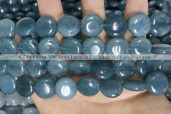 CCN5897 15 inches 15mm flat round candy jade beads Wholesale