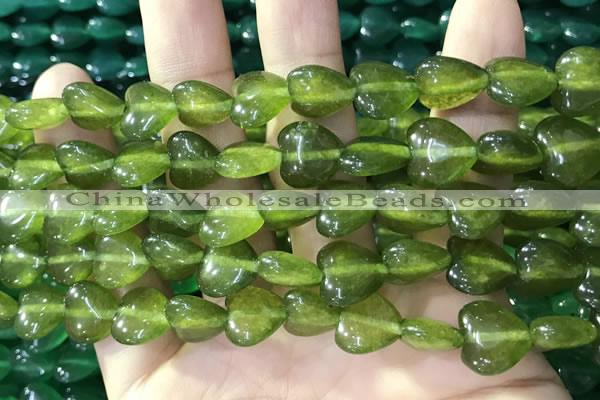 CCN5926 15 inches 12*12mm heart candy jade beads Wholesale