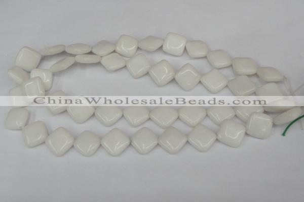 CCN595 15.5 inches 15*15mm diamond candy jade beads wholesale