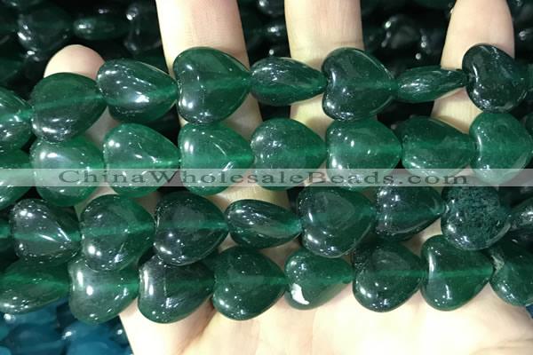 CCN5959 15 inches 14*14mm heart candy jade beads Wholesale