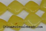 CCN596 15.5 inches 15*15mm diamond candy jade beads wholesale