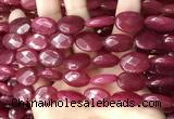 CCN5970 15 inches 13*18mm faceted oval candy jade beads