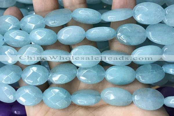 CCN5971 15 inches 13*18mm faceted oval candy jade beads