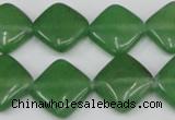 CCN599 15.5 inches 15*15mm diamond candy jade beads wholesale