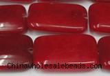 CCN612 15.5 inches 20*30mm rectangle candy jade beads wholesale