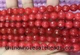 CCN6304 15.5 inches 8mm faceted round candy jade beads Wholesale