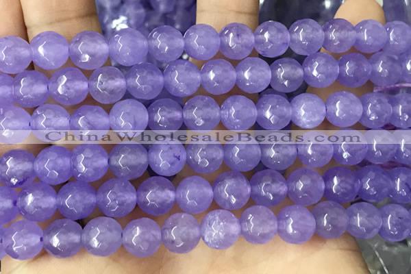 CCN6355 6mm, 8mm, 10mm, 12mm & 14mm faceted round candy jade beads