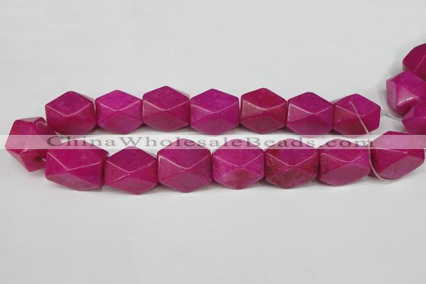 CCN672 15.5 inches 18*25mm faceted nuggets candy jade beads