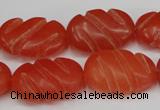 CCN682 15.5 inches 15*23mm carved oval candy jade beads wholesale