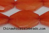 CCN690 15.5 inches 20*30mm faceted octagonal candy jade beads