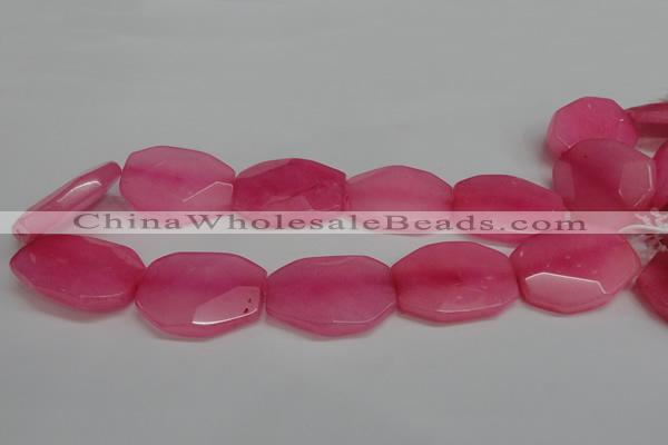 CCN691 15.5 inches 30*40mm faceted octagonal candy jade beads