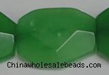 CCN697 15.5 inches 30*40mm faceted octagonal candy jade beads