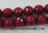 CCN825 15.5 inches 12mm faceted round candy jade beads wholesale