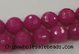 CCN839 15.5 inches 14mm faceted round candy jade beads wholesale