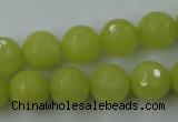 CCN845 15.5 inches 14mm faceted round candy jade beads wholesale
