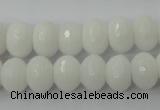 CCN904 15.5 inches 9*12mm faceted rondelle candy jade beads