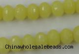 CCN907 15.5 inches 9*12mm faceted rondelle candy jade beads