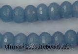 CCN909 15.5 inches 9*12mm faceted rondelle candy jade beads