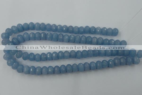 CCN909 15.5 inches 9*12mm faceted rondelle candy jade beads