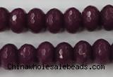 CCN911 15.5 inches 9*12mm faceted rondelle candy jade beads