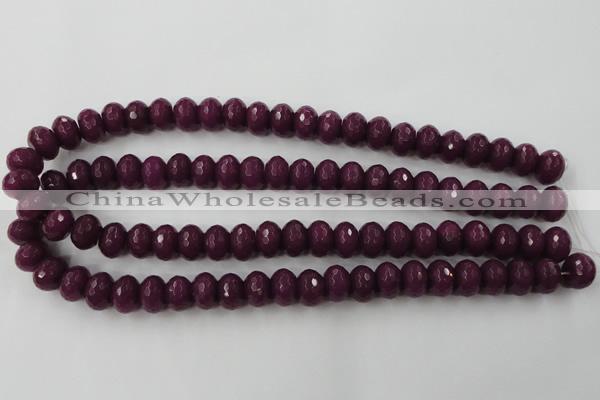 CCN911 15.5 inches 9*12mm faceted rondelle candy jade beads