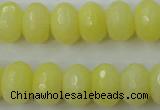 CCN919 15.5 inches 10*14mm faceted rondelle candy jade beads