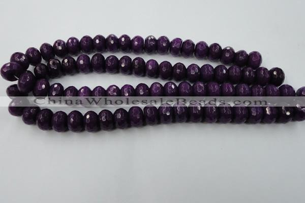 CCN922 15.5 inches 10*14mm faceted rondelle candy jade beads