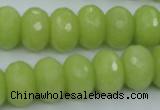 CCN923 15.5 inches 10*14mm faceted rondelle candy jade beads