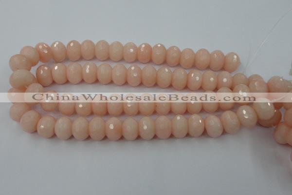 CCN929 15.5 inches 12*16mm faceted rondelle candy jade beads