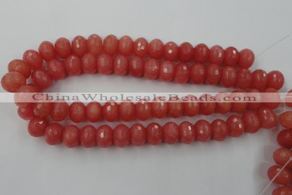 CCN931 15.5 inches 12*16mm faceted rondelle candy jade beads