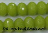 CCN934 15.5 inches 12*16mm faceted rondelle candy jade beads