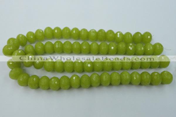 CCN934 15.5 inches 12*16mm faceted rondelle candy jade beads