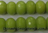 CCN935 15.5 inches 12*16mm faceted rondelle candy jade beads