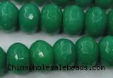 CCN937 15.5 inches 12*16mm faceted rondelle candy jade beads