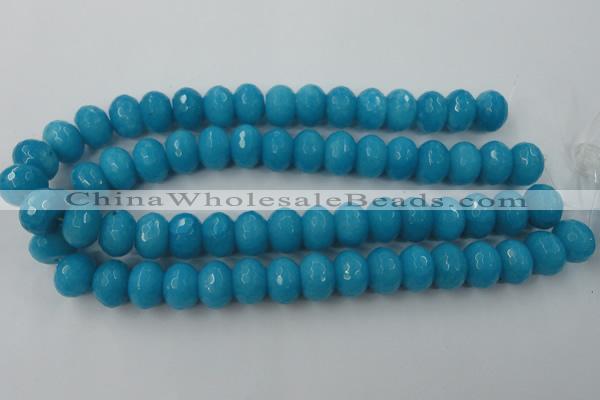 CCN938 15.5 inches 12*16mm faceted rondelle candy jade beads