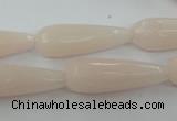CCN981 15.5 inches 10*30mm faceted teardrop candy jade beads