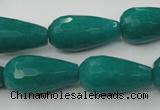 CCN995 15.5 inches 13*25mm faceted teardrop candy jade beads