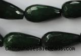 CCN998 15.5 inches 13*25mm faceted teardrop candy jade beads