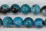 CCO166 15.5 inches 15mm round dyed natural chrysotine beads