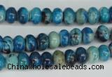 CCO170 15.5 inches 5*8mm rondelle dyed natural chrysotine beads