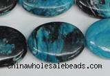 CCO181 15.5 inches 22*30mm oval dyed natural chrysotine beads