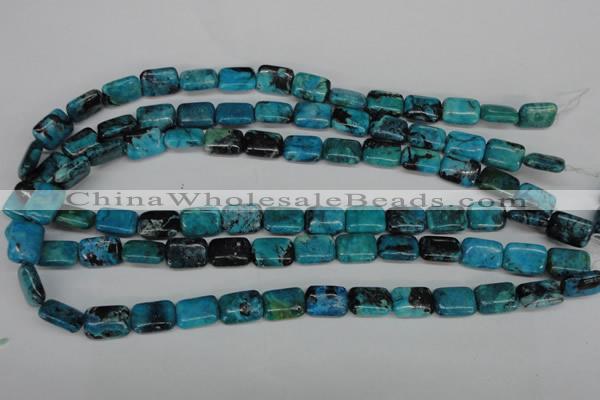 CCO190 15.5 inches 10*14mm rectangle dyed natural chrysotine beads