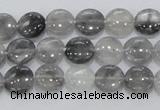 CCQ116 15.5 inches 10mm coin cloudy quartz beads wholesale