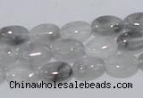 CCQ144 15.5 inches 8*12mm oval cloudy quartz beads wholesale