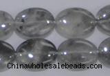 CCQ147 15.5 inches 15*20mm oval cloudy quartz beads wholesale