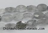 CCQ152 15.5 inches 8*12mm faceted oval cloudy quartz beads wholesale