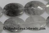 CCQ156 15.5 inches 18*25mm faceted oval cloudy quartz beads wholesale