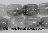 CCQ176 15.5 inches 13*18mm rectangle cloudy quartz beads wholesale