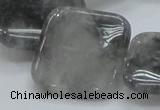 CCQ196 15.5 inches 30*30mm square cloudy quartz beads wholesale